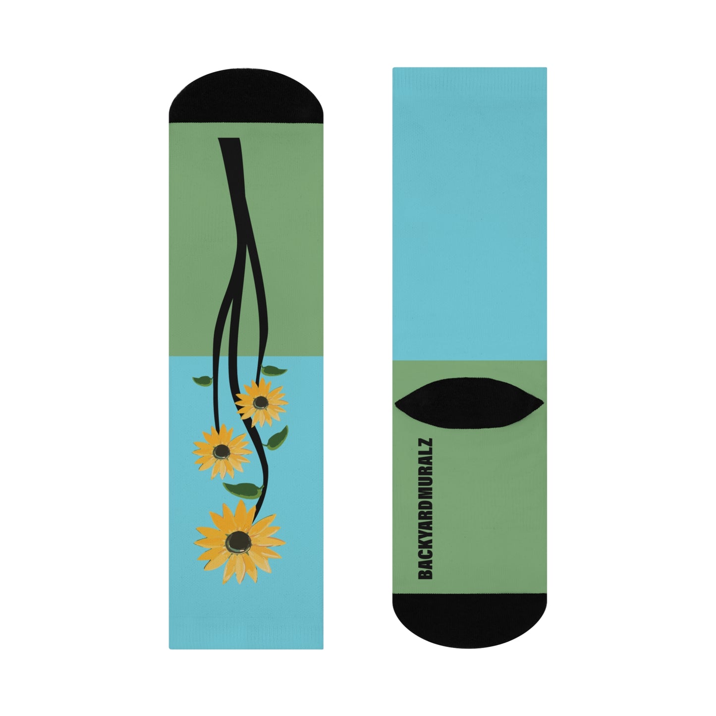 Wild Sunflower Cushioned Crew Socks