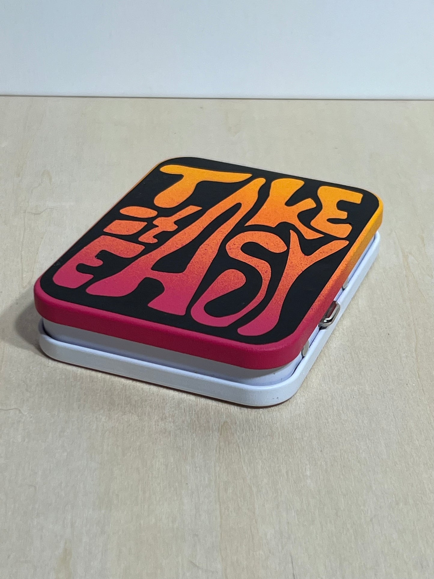 Red Upcycled Metal Container