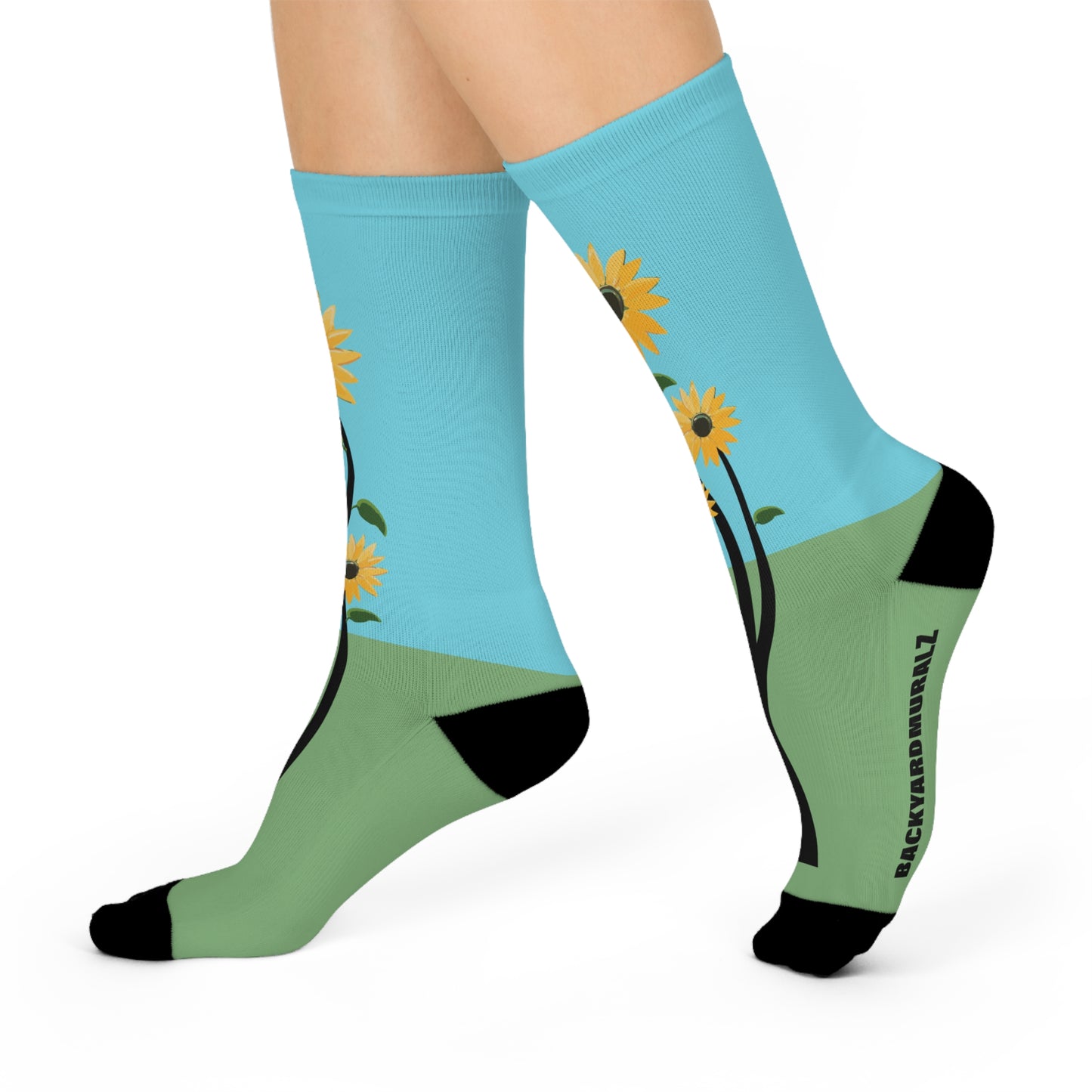Wild Sunflower Cushioned Crew Socks
