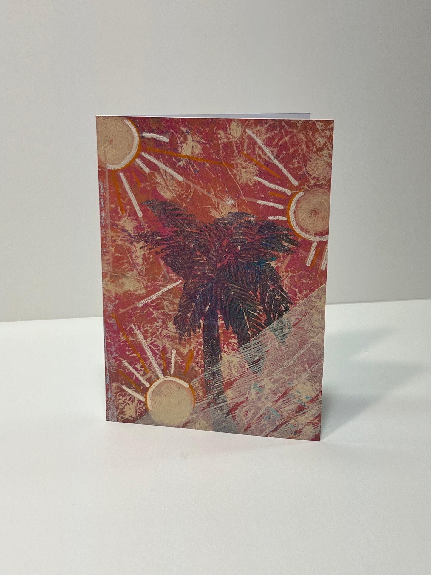 Sunray Palm Tree Card