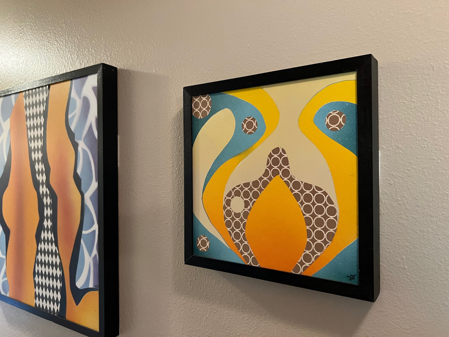 Inside Out #4, 12”x12” Painting in Frame