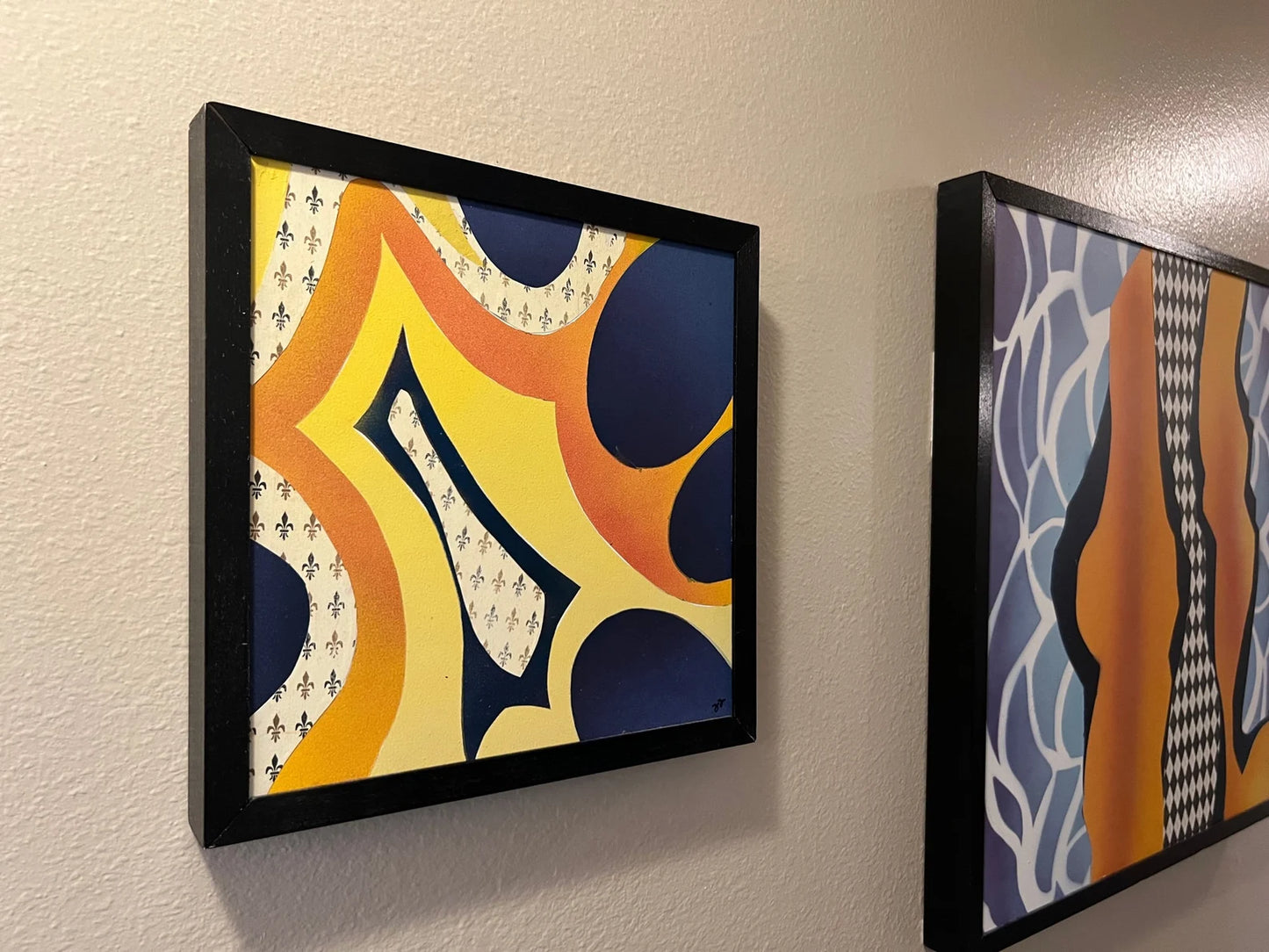 Inside Out #5, 12”x12” Painting in Frame