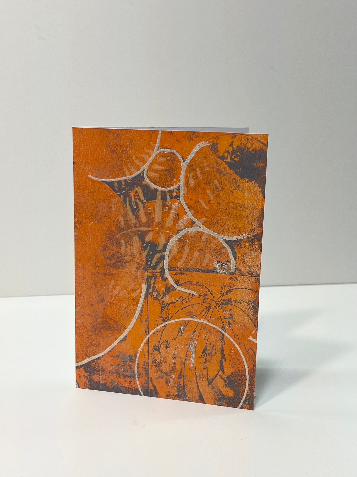 Orange & Grey Palm Card