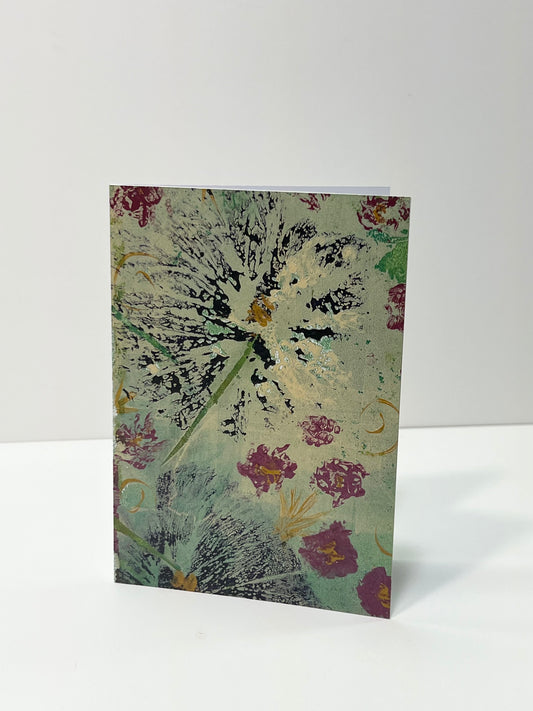 Green Flower Meadow #2 Card