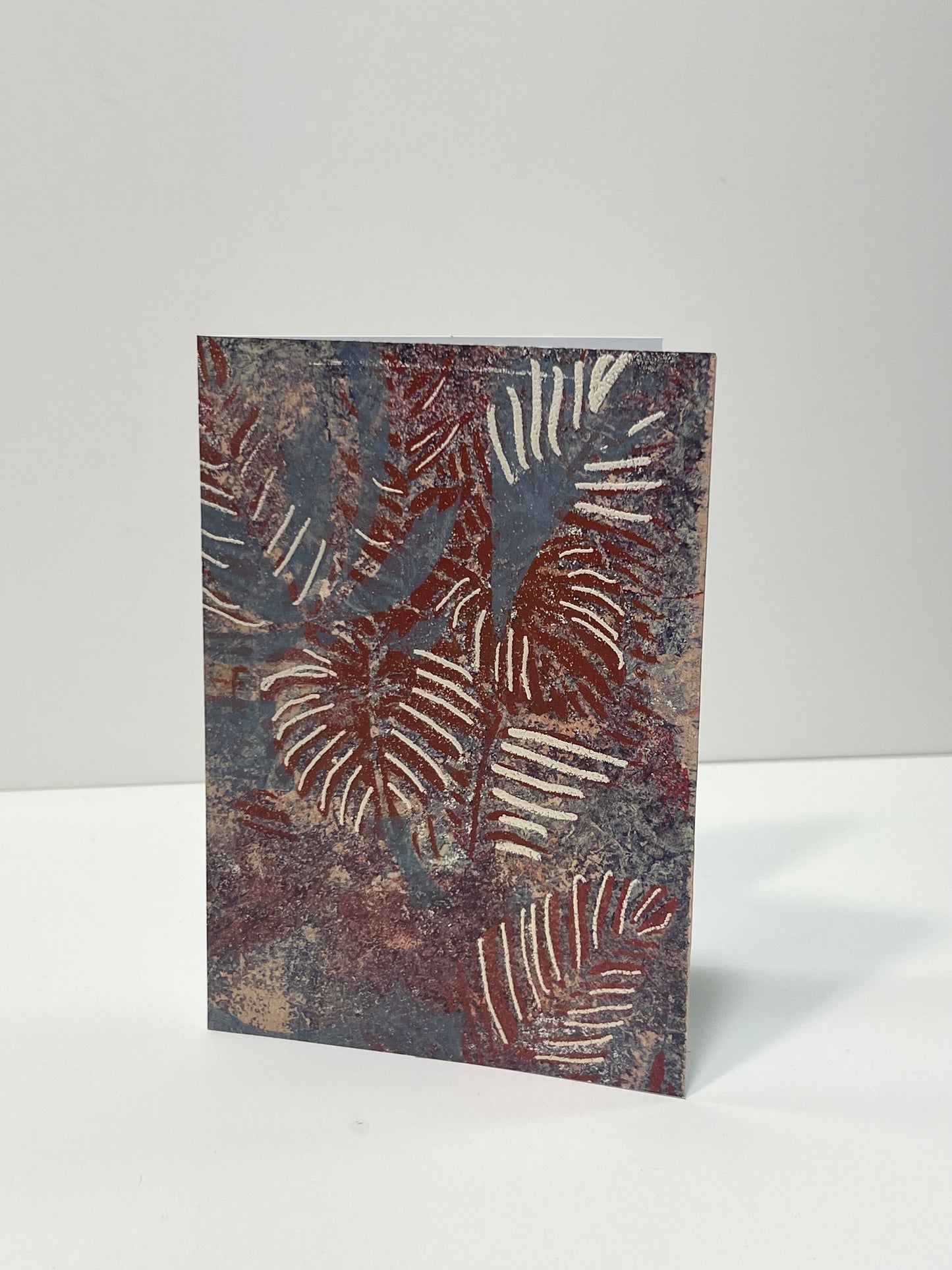 Blue & Red Tropical Foliage Card