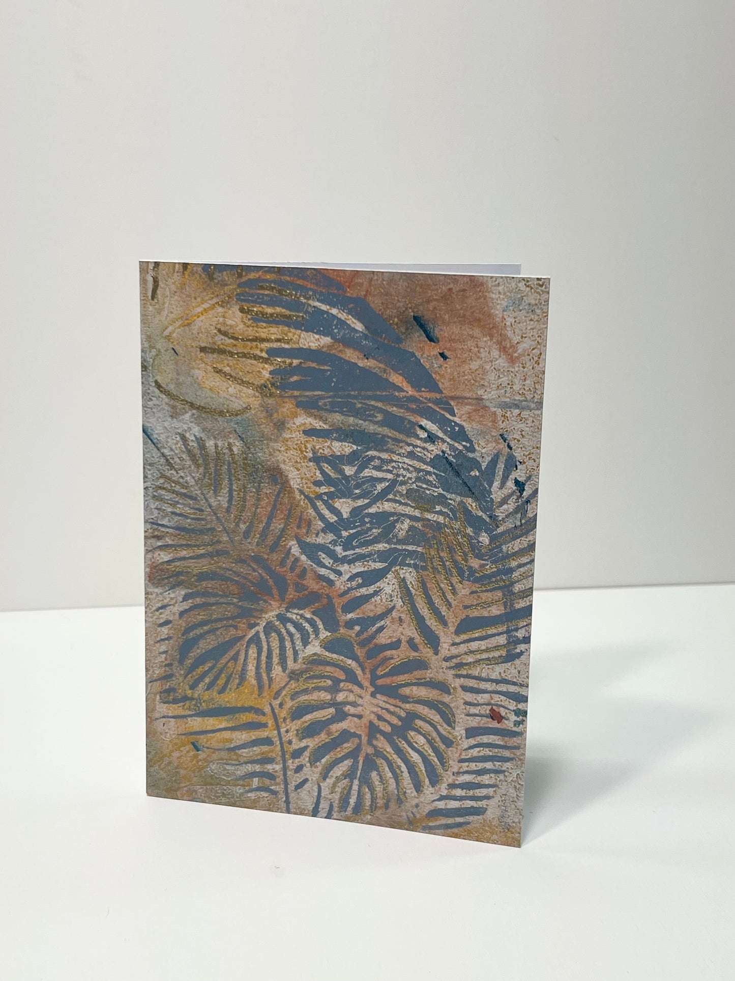 Blue Tropical Foliage Card