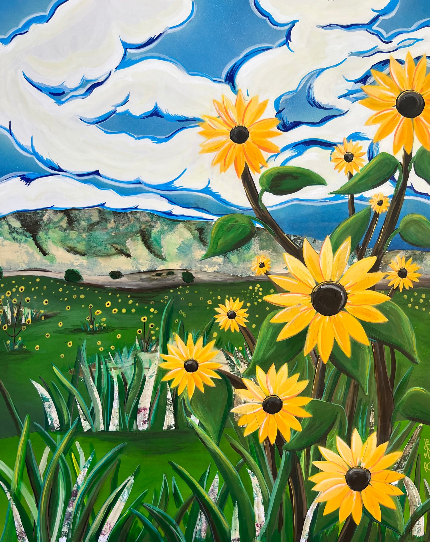 Wild Sunflower Cushioned Crew Socks