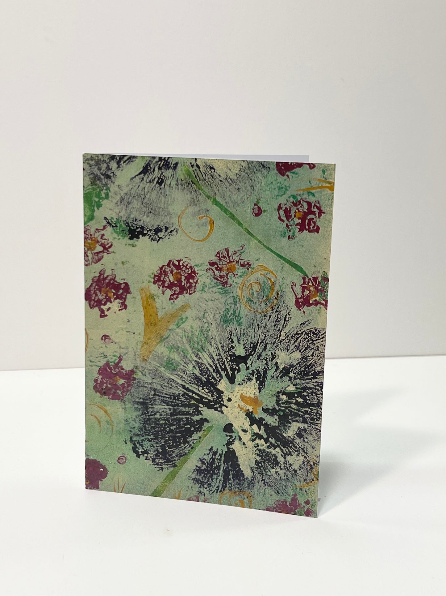 Green Flower Meadow #1 Card