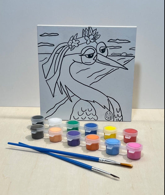 A Hippie Egret Paint Kit