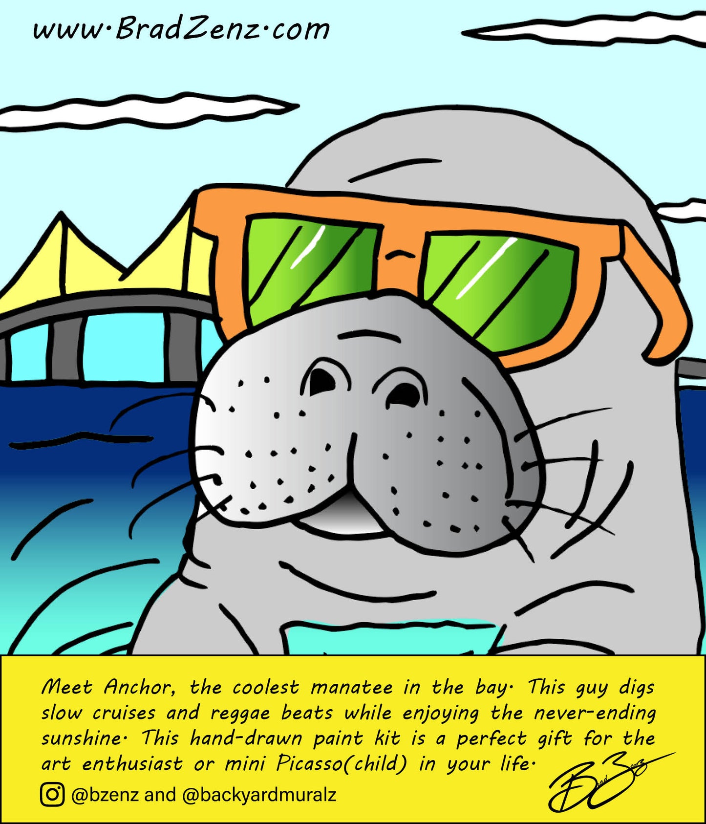 A Manatee Vibes Paint Kit